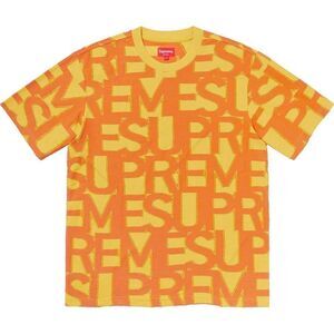 Supreme Spellout S/S Knit Sweater Top Orange + Yellow Supreme Logo SS20 SZ L NWT
